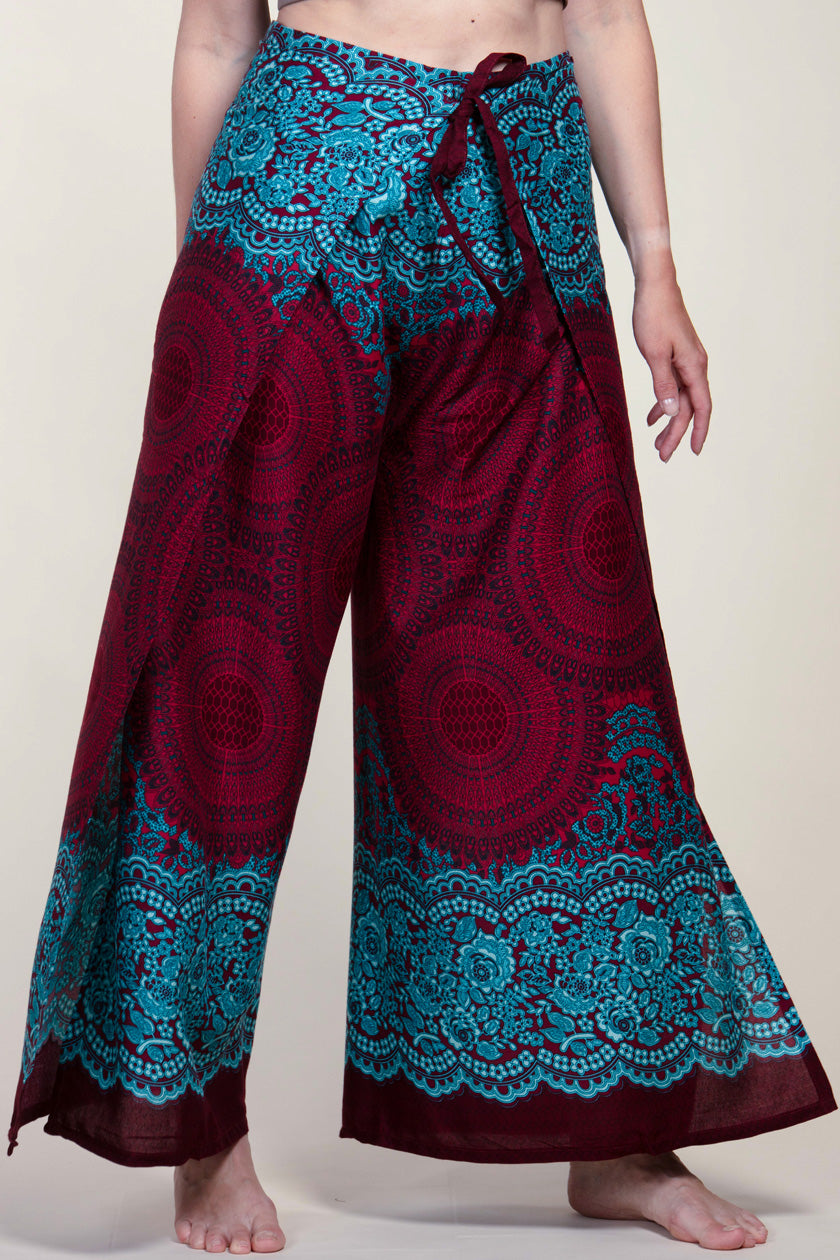 Mandala Red Artisan Wrap Palatsihousut - Berry Piper