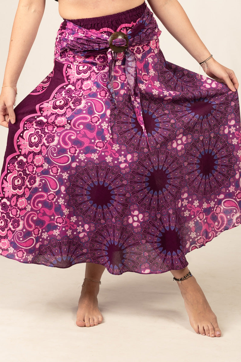 Mandala Paisley Purple Meadow Curved Hame