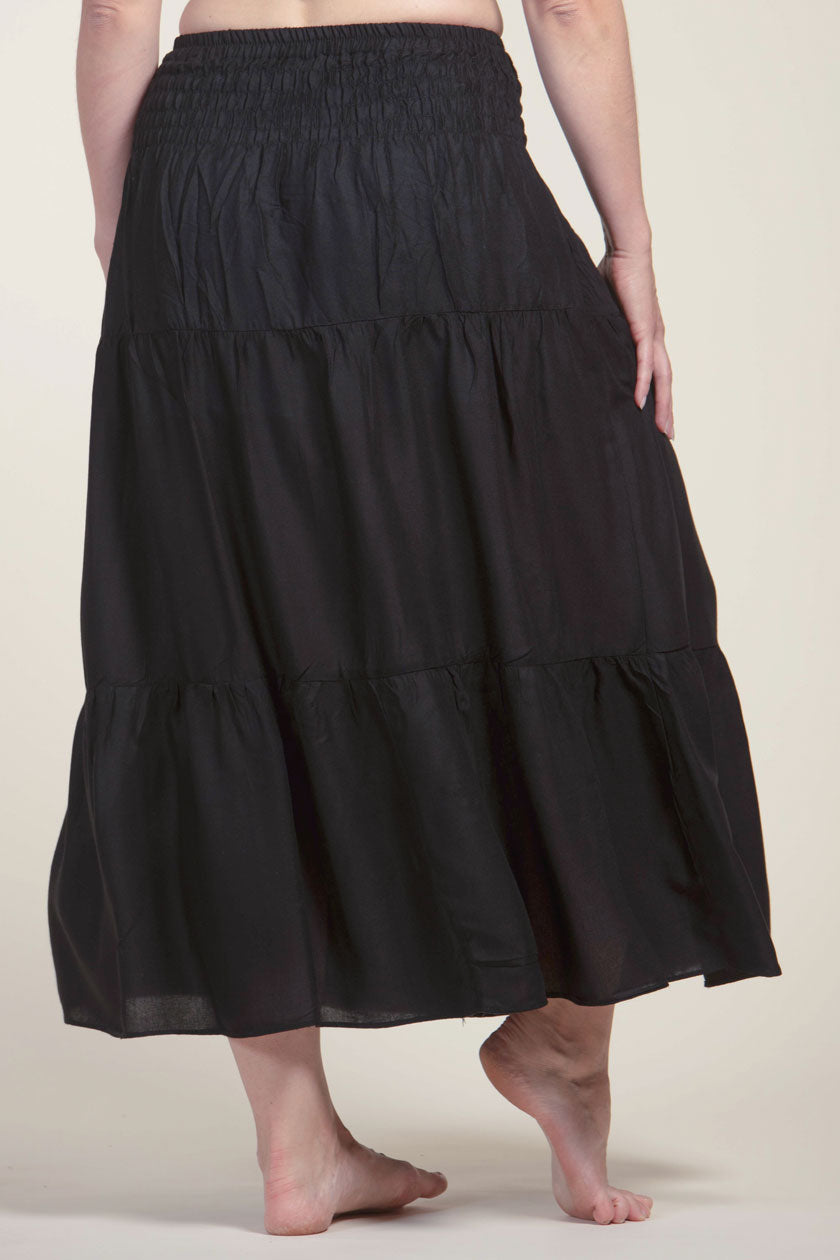 Boho Black Artisan Maksihame - Berry Piper