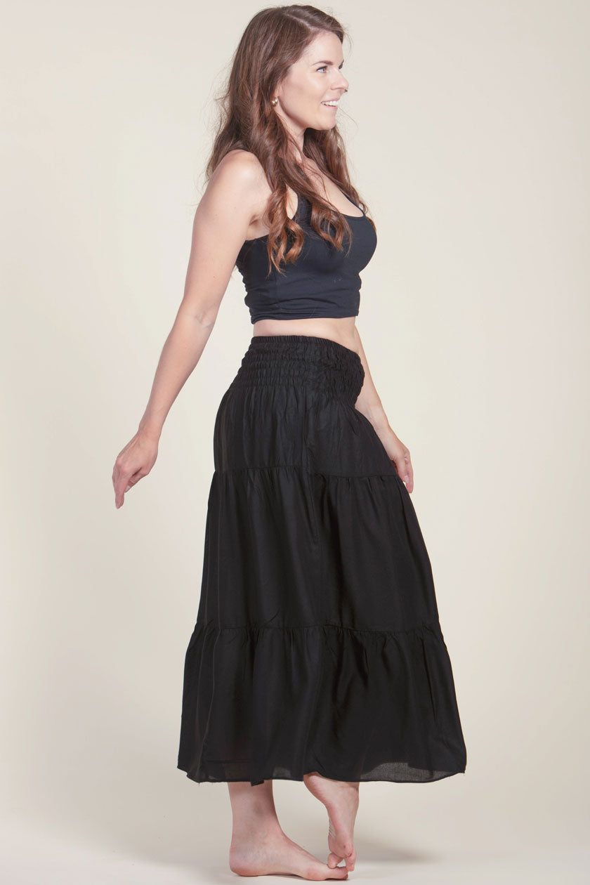 Boho Black Artisan Maksihame - Berry Piper