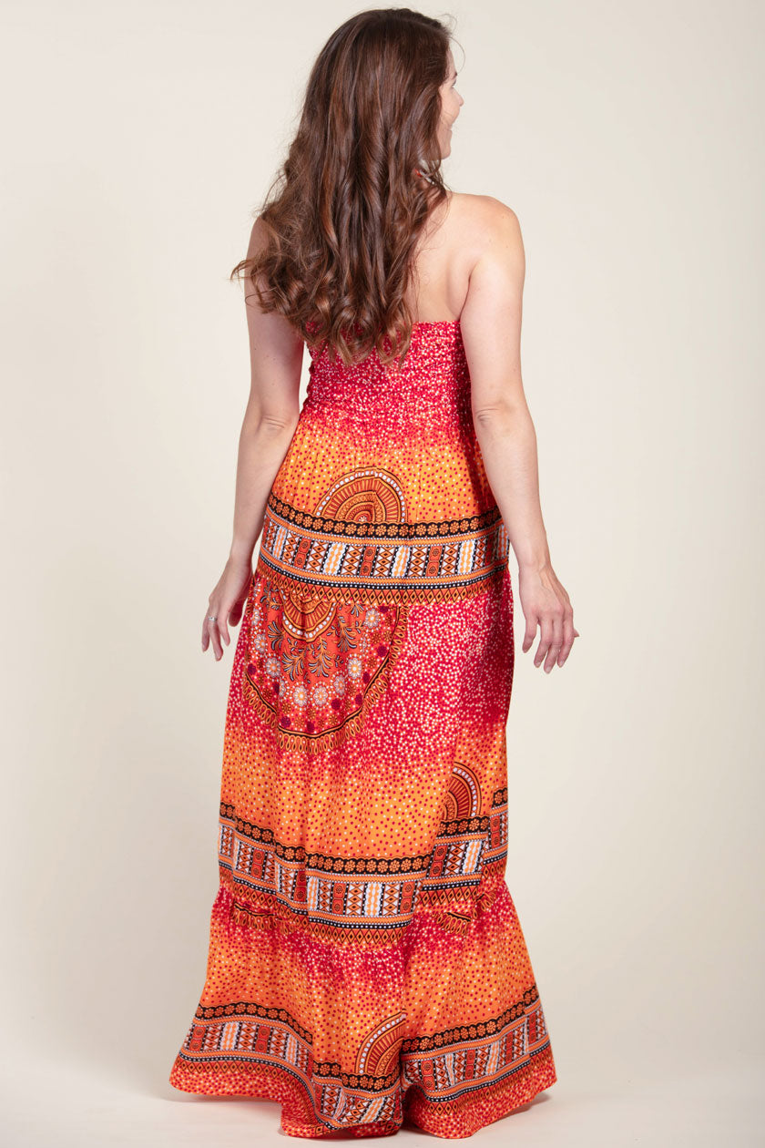 Chakra Orange Artisan Bandeau Maksimekko - Berry Piper