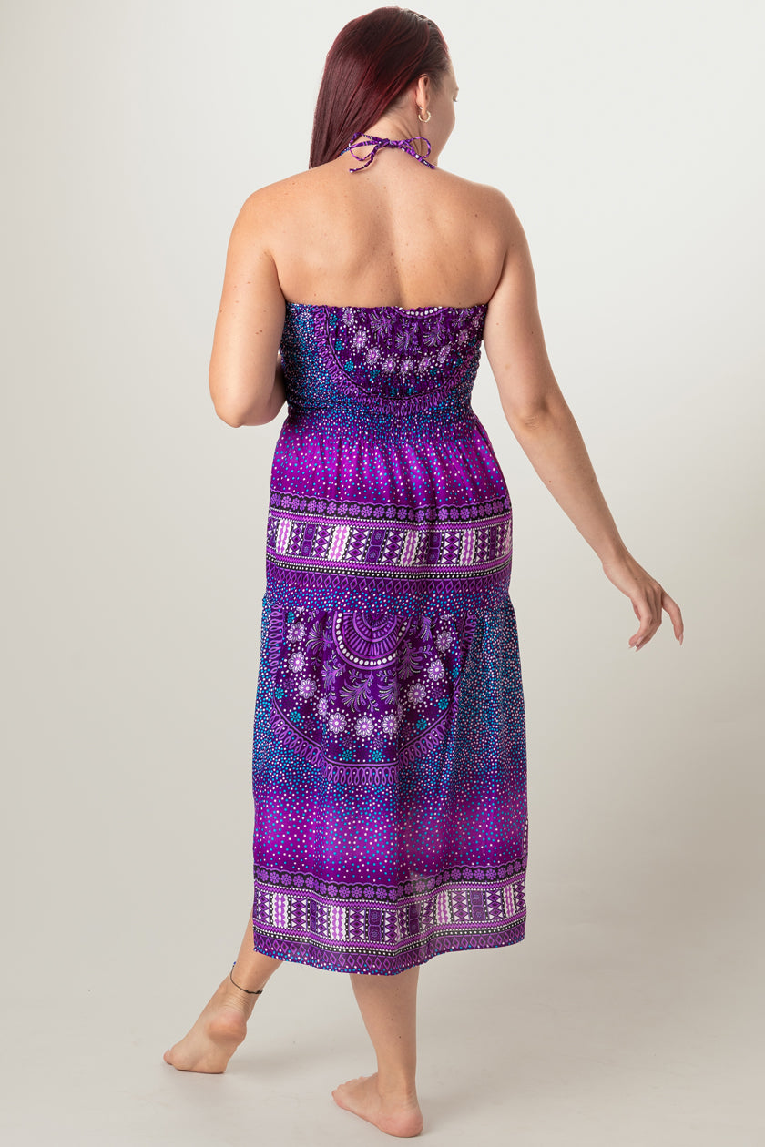 Chakra Purple Artisan Bandeau Midimekko - Berry Piper