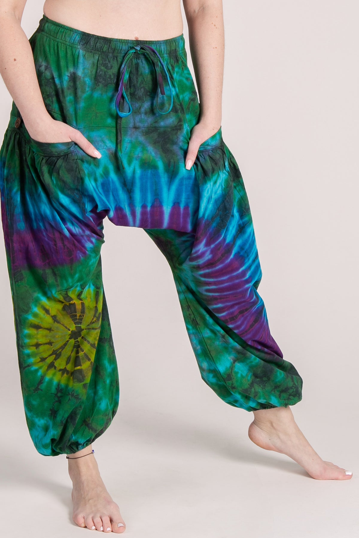 Jungle Burst Teal Glow Artisan Haaremihousut - Berry Piper