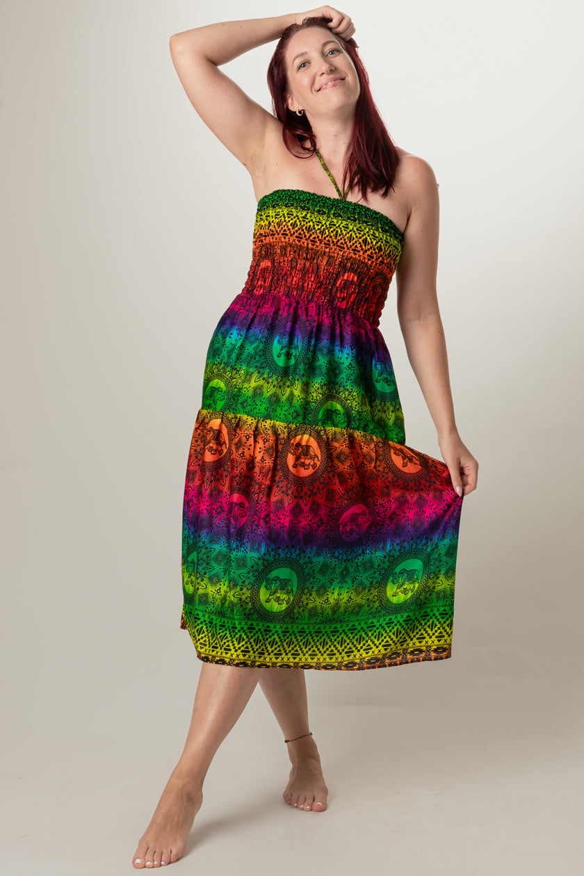 Rainbow Elephant Artisan Bandeau Midimekko - Berry Piper
