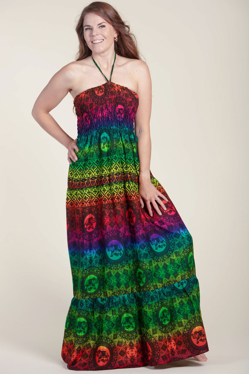 Rainbow Elephant Artisan Bandeau Maksimekko - Berry Piper