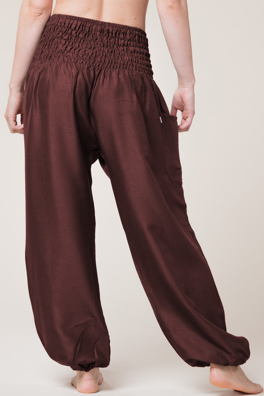 Boho Royal Brown Artisan Haaremihousut - Berry Piper