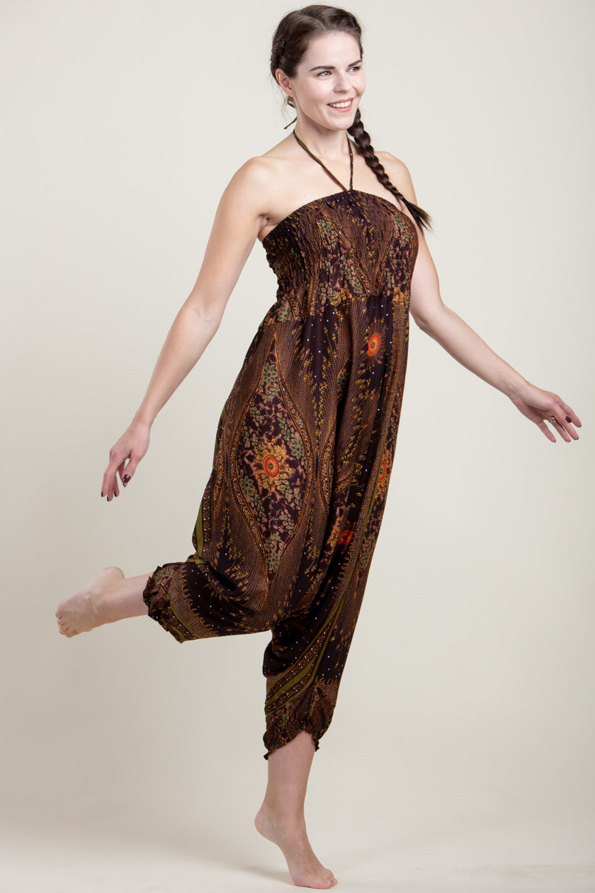 Peacock Eye Artisan Jumpsuit Haaremihousut - Berry Piper