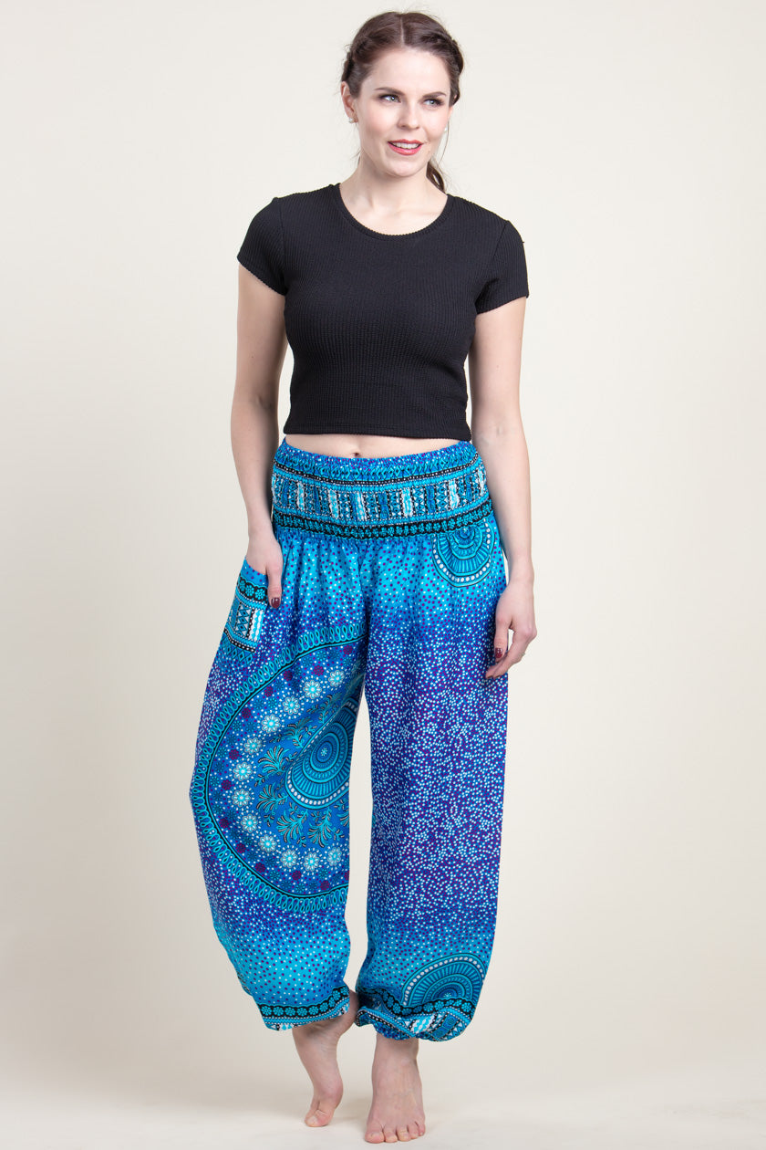 Chakra Blue Artisan Haaremihousut - Berry Piper