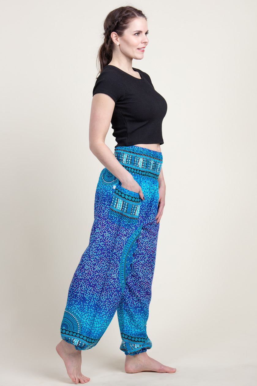 Chakra Blue Artisan Haaremihousut - Berry Piper