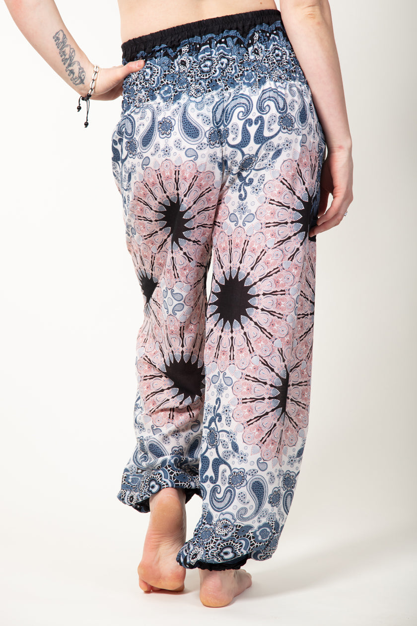 Paisley Mandala Silver Artisan Haaremihousut - Berry Piper