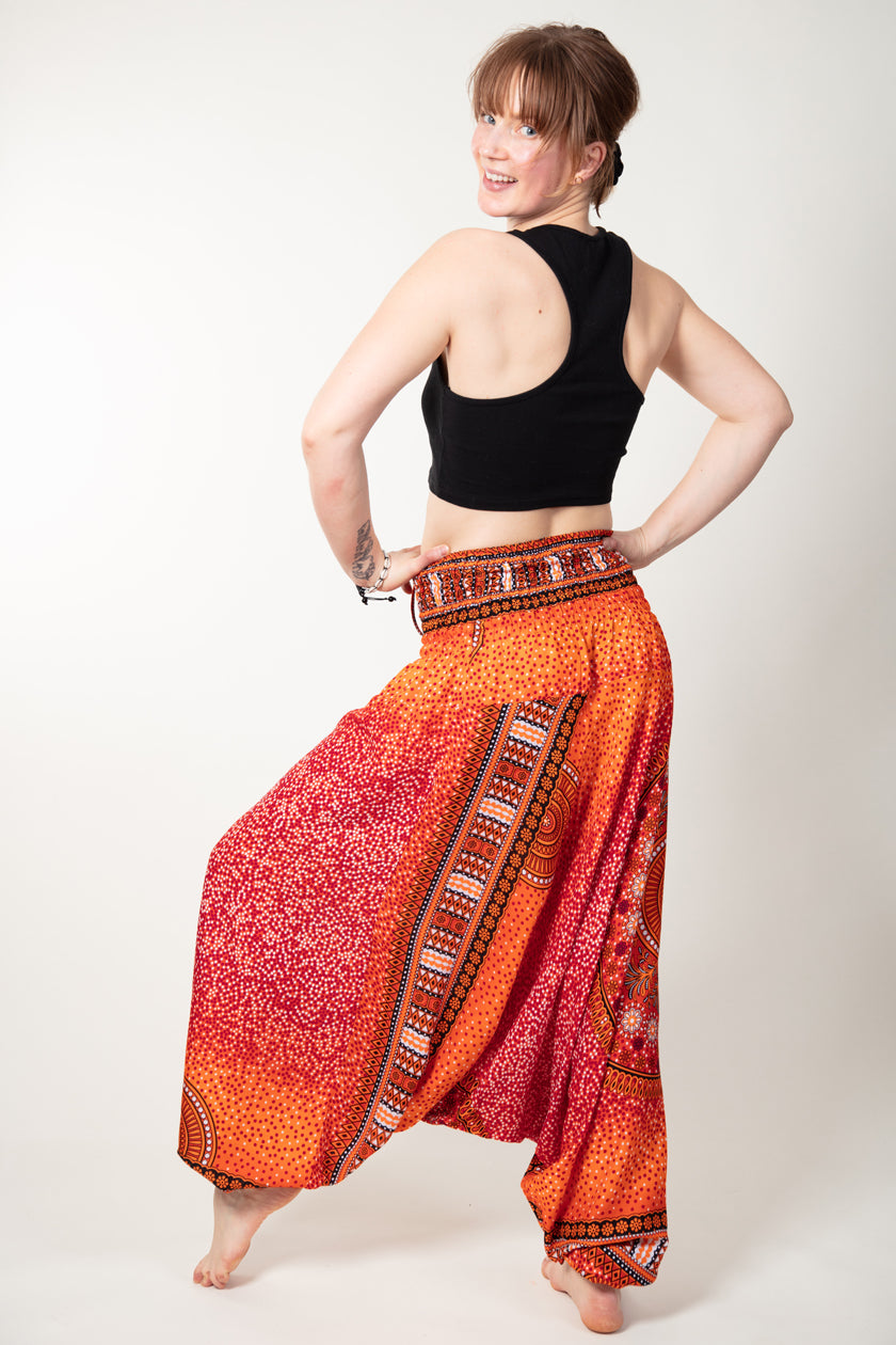 Chakra Orange Artisan Jumpsuit Haaremihousut - Berry Piper