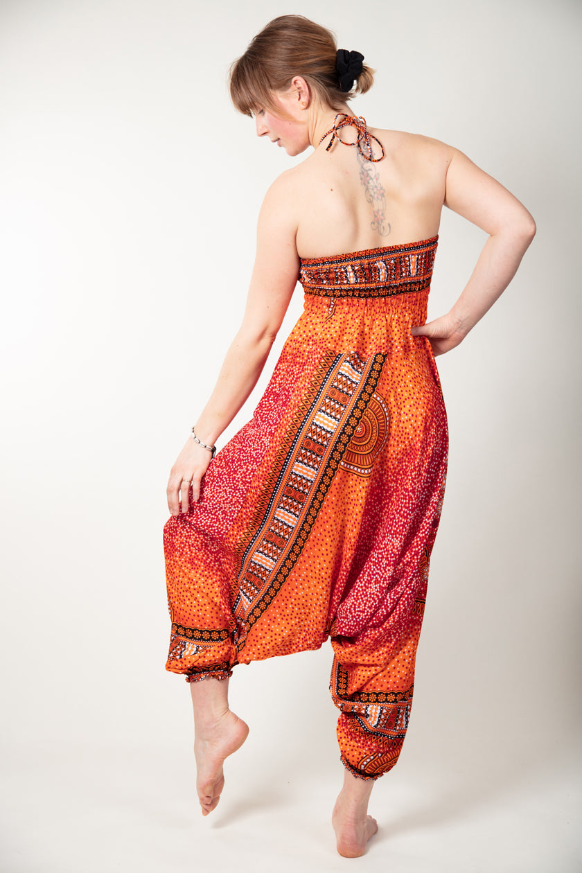 Chakra Orange Artisan Jumpsuit Haaremihousut - Berry Piper