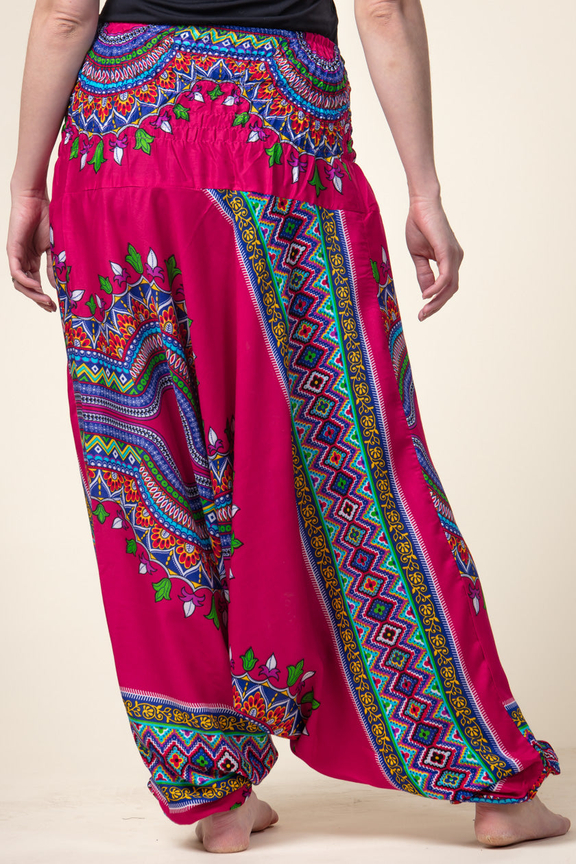 Dashiki Pink Artisan Jumpsuit Haaremihousut - Berry Piper