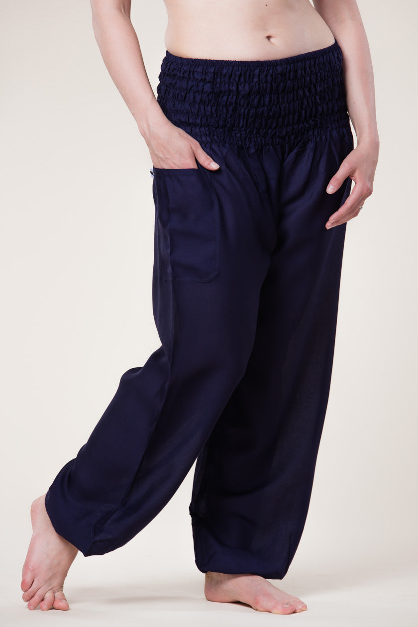 Boho Navy Artisan Haaremihousut - Berry Piper