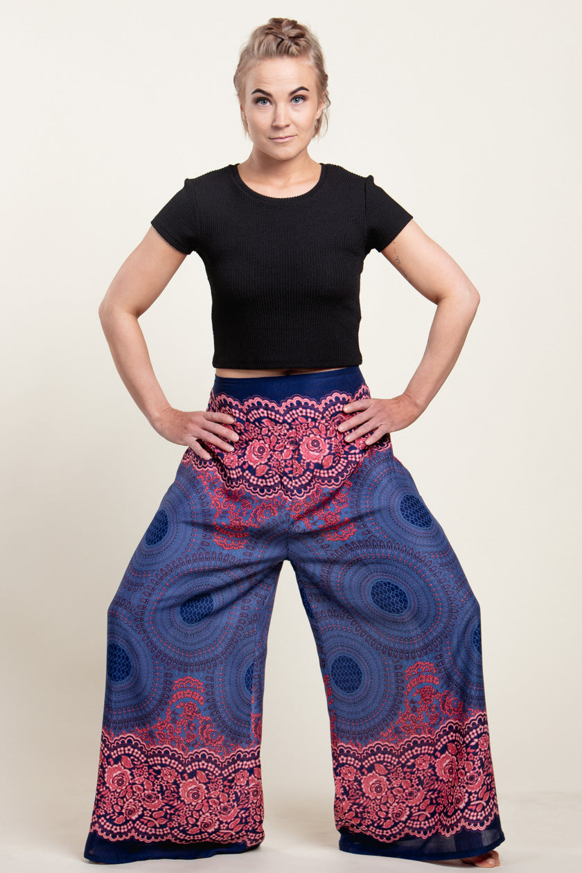 Mandala Blue Artisan Palatsihousut - Berry Piper
