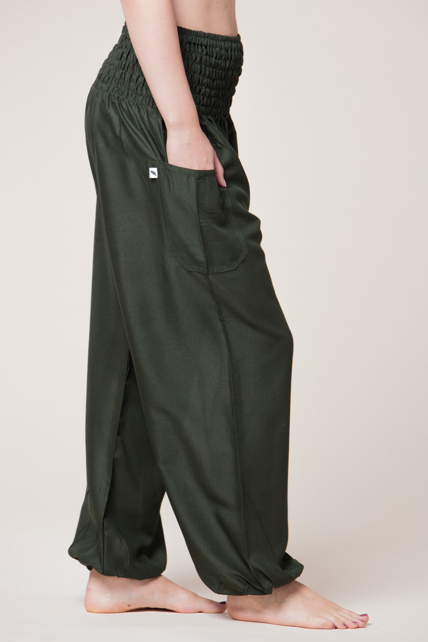 Boho Green Artisan Haaremihousut - Berry Piper