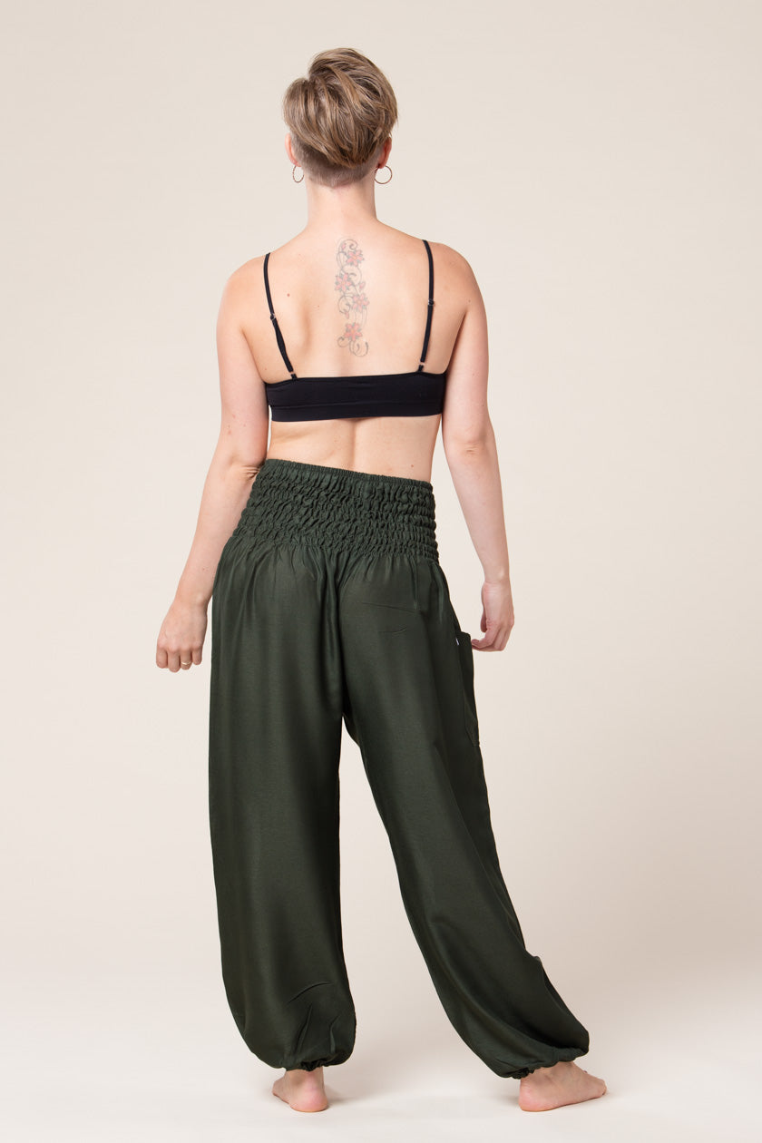 Boho Green Artisan Haaremihousut - Berry Piper