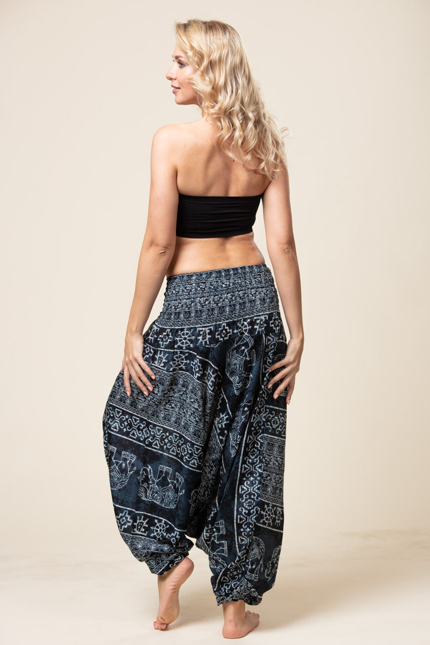 Dark Marble Elephants Artisan Jumpsuit Haaremihousut - Berry Piper