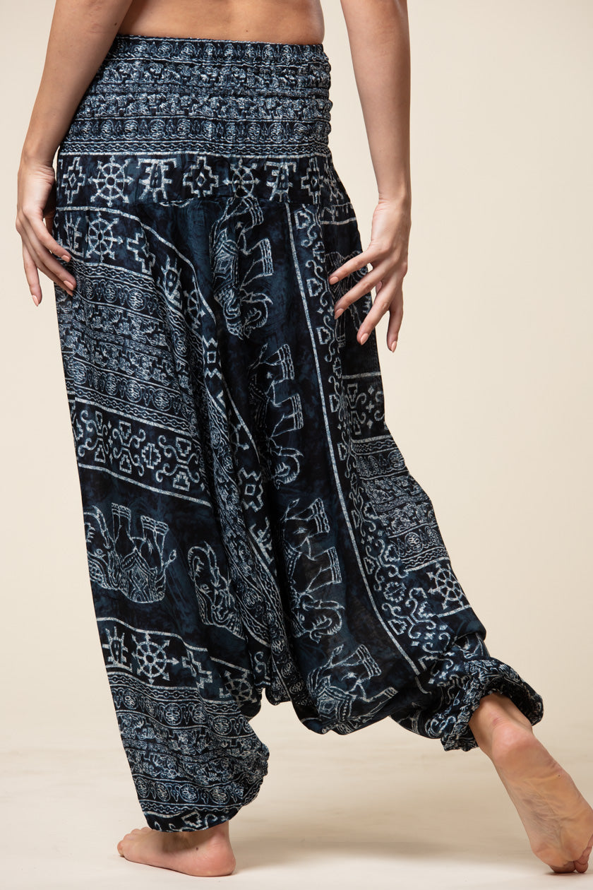 Dark Marble Elephants Artisan Jumpsuit Haaremihousut - Berry Piper