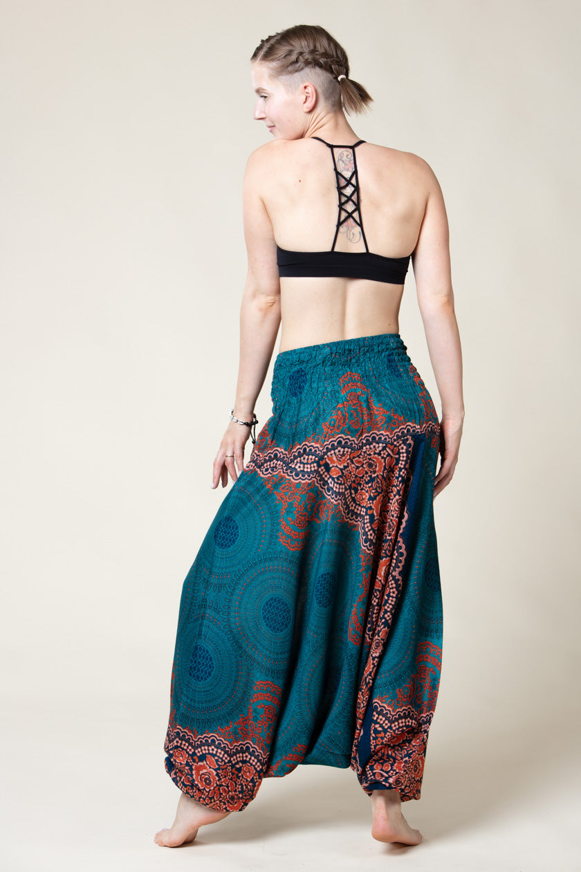 Mandala Teal Artisan Jumpsuit Haaremihousut - Berry Piper