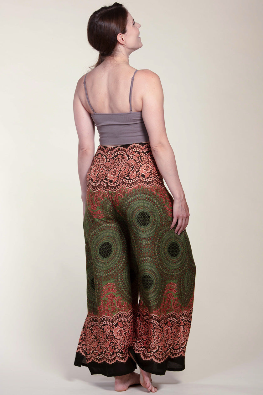 Mandala Olive Artisan Wrap Palatsihousut - Berry Piper