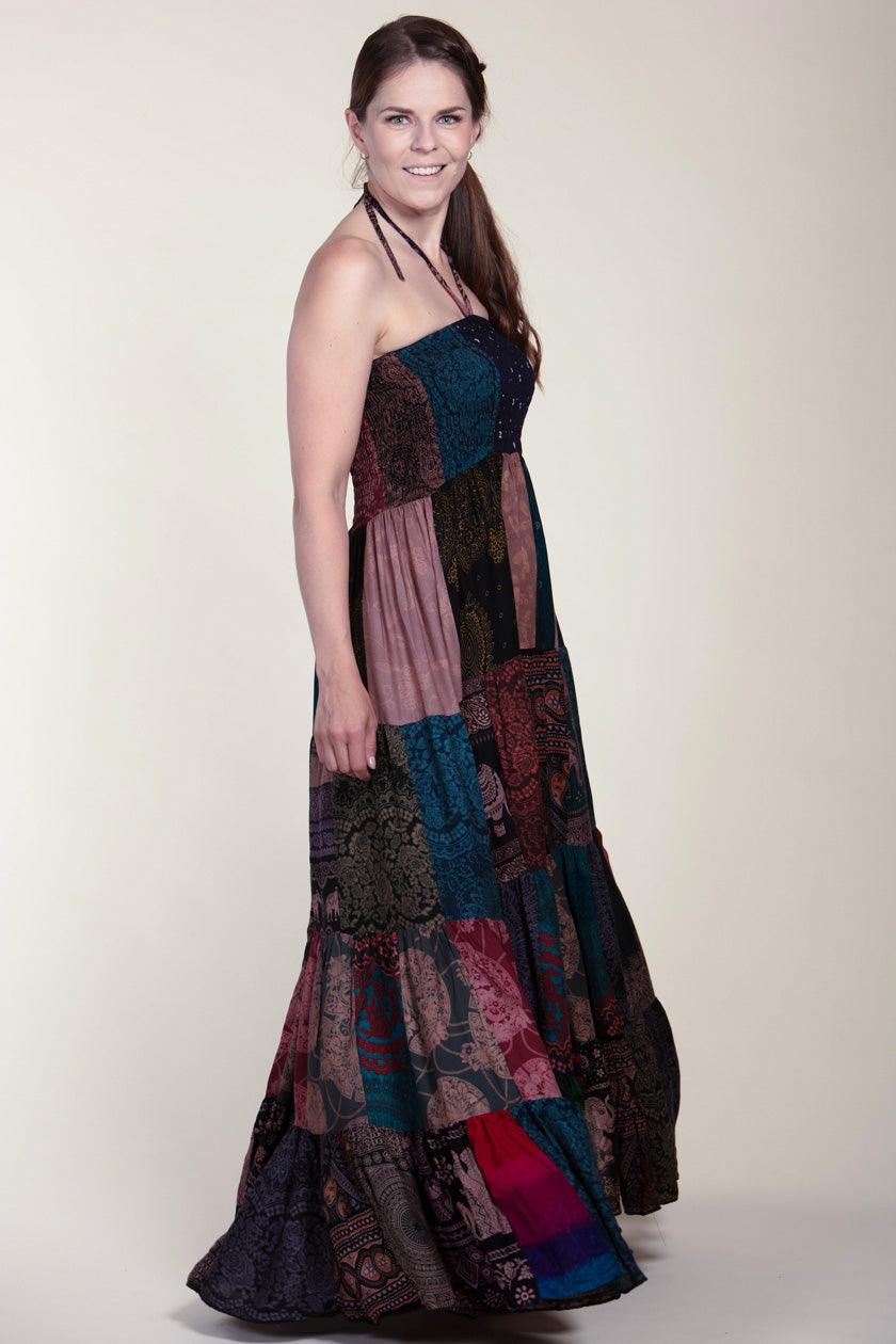 Surplus Bohemian Brown Artisan Bandeau Maksimekko - Berry Piper