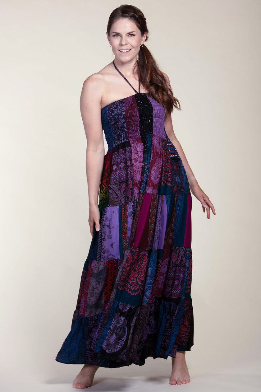 Surplus Bohemian Lavender Artisan Bandeau Maksimekko - Berry Piper