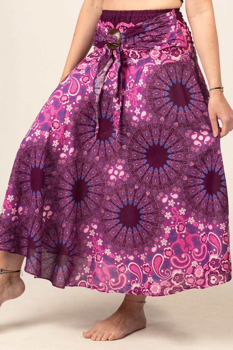 Mandala Paisley Purple Meadow Curved Hame