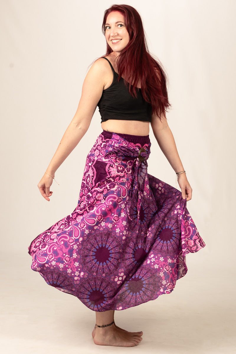 Mandala Paisley Purple Meadow Curved Hame