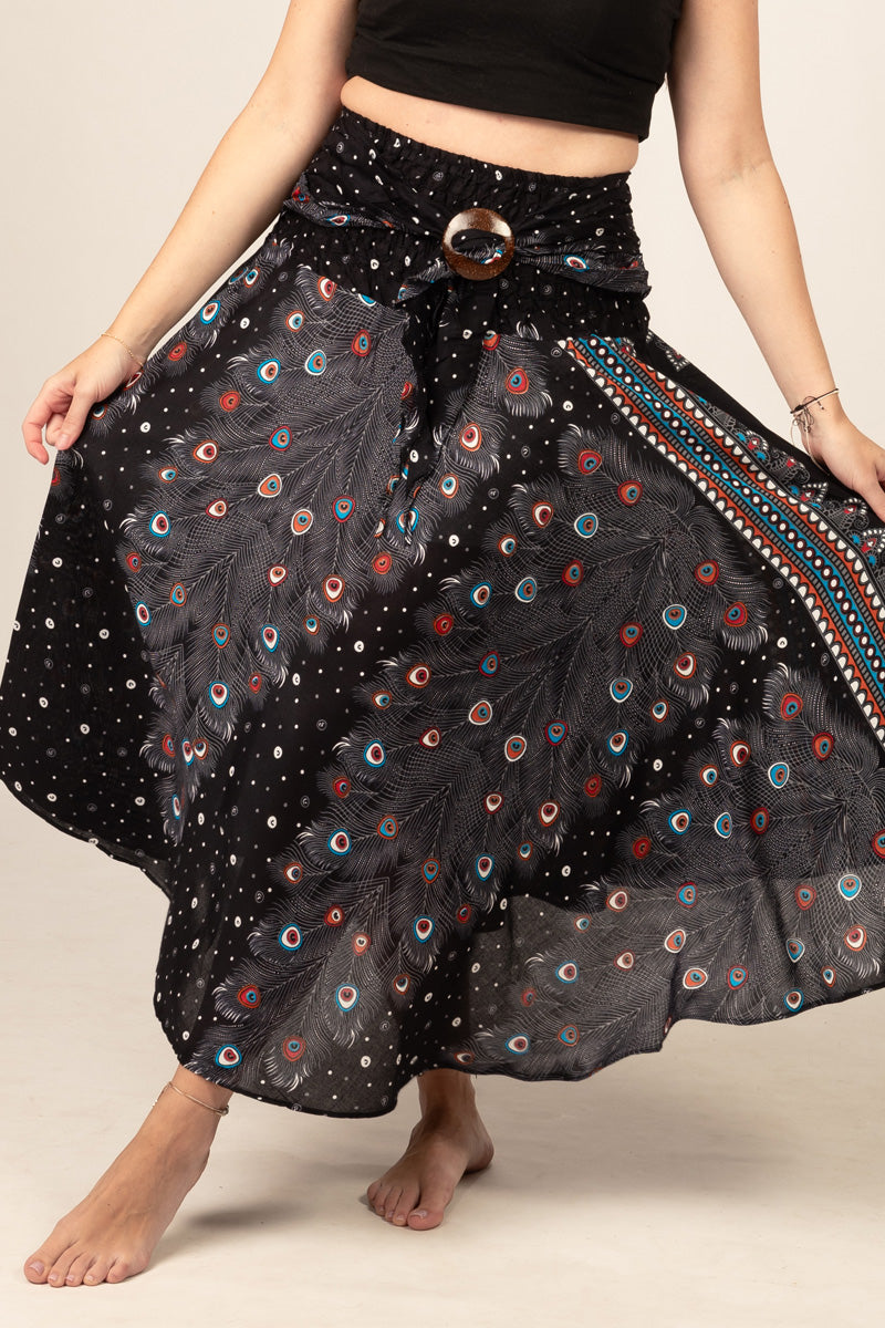 Peacock Feather Black Meadow Curved Hame