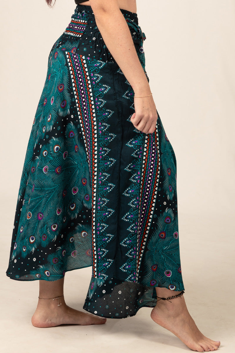 Peacock Feather Petrol Meadow Curved Hame - Berry Piper