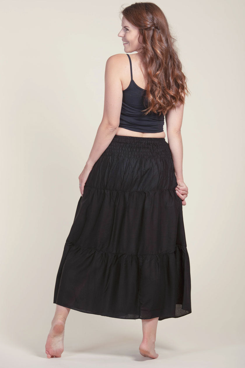Boho Black Artisan Maksihame - Berry Piper