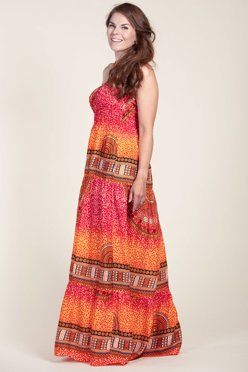Chakra Orange Artisan Bandeau Maksimekko - Berry Piper
