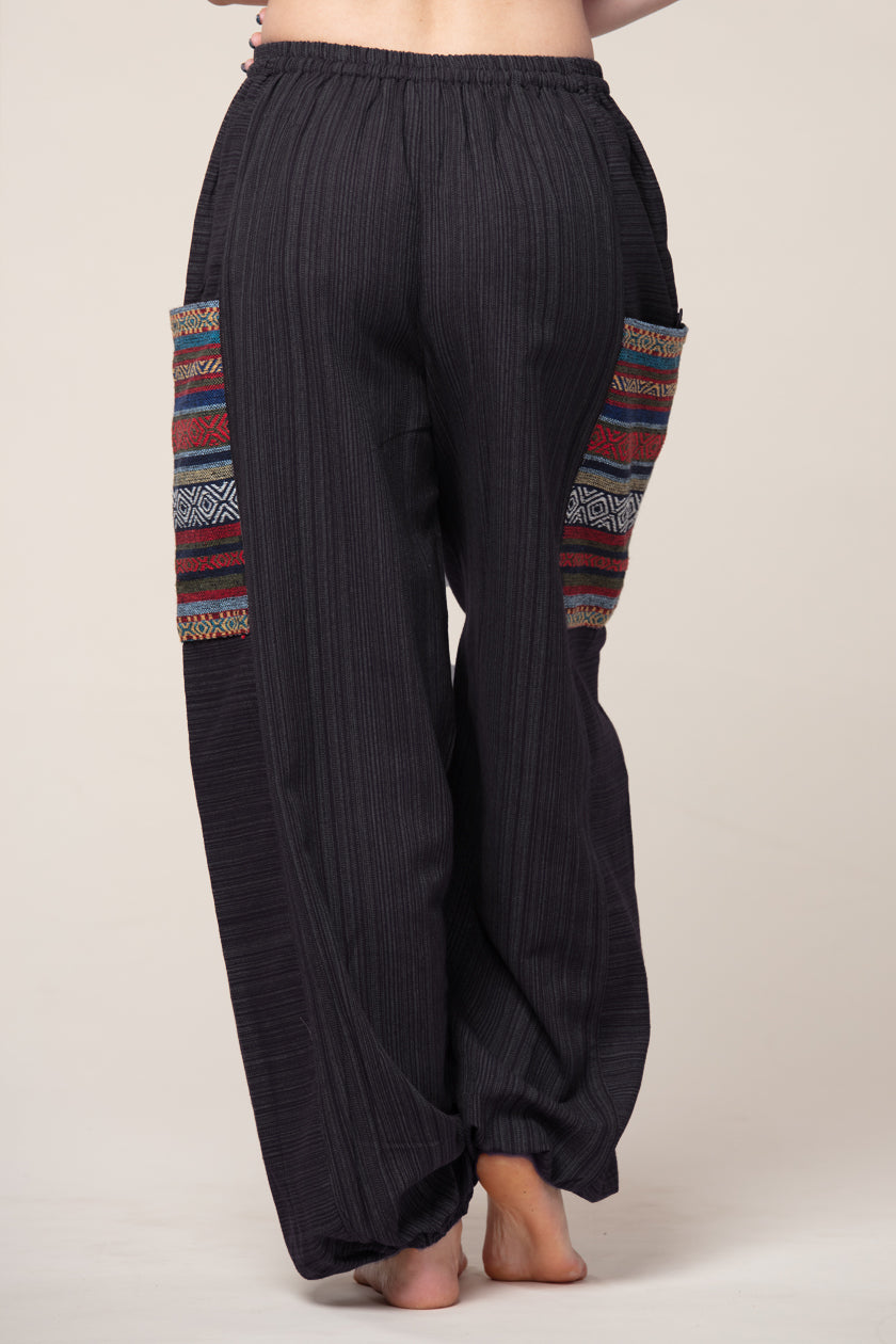 Hill Tribe Unisex Charcoal Artisan Haaremihousut - Berry Piper
