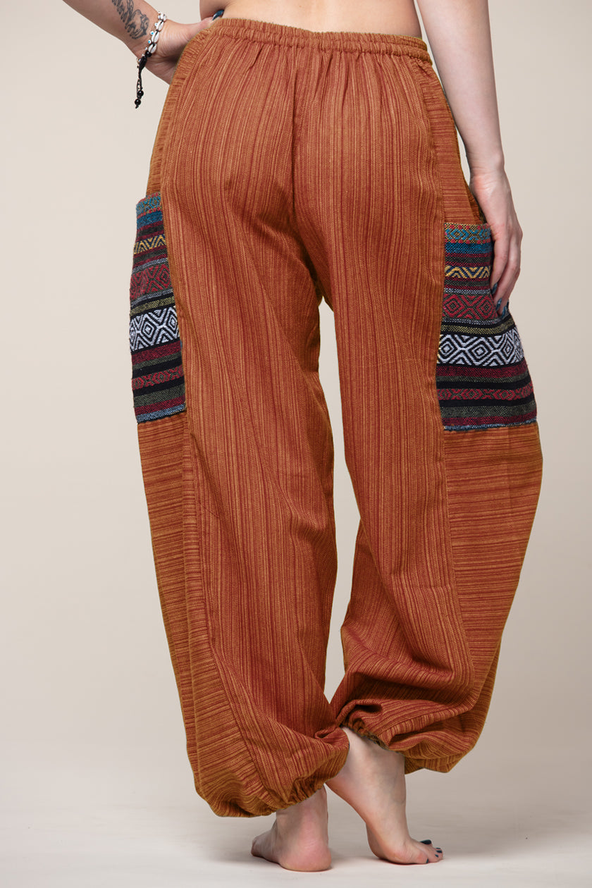 Hill Tribe Unisex Copper Artisan Haaremihousut - Berry Piper