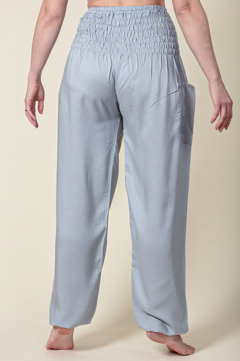Extended Boho Gray Artisan Haaremihousut - Berry Piper