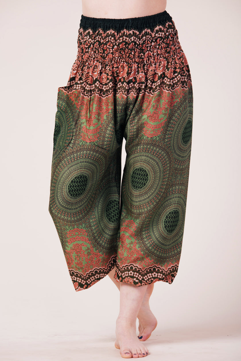 Mandala Olive Artisan Haaremihousut - Berry Piper
