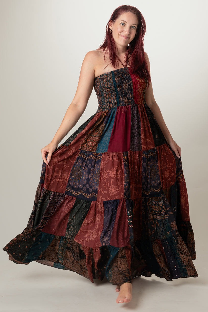 Surplus Bohemian Orange Artisan Bandeau Maksimekko - Berry Piper