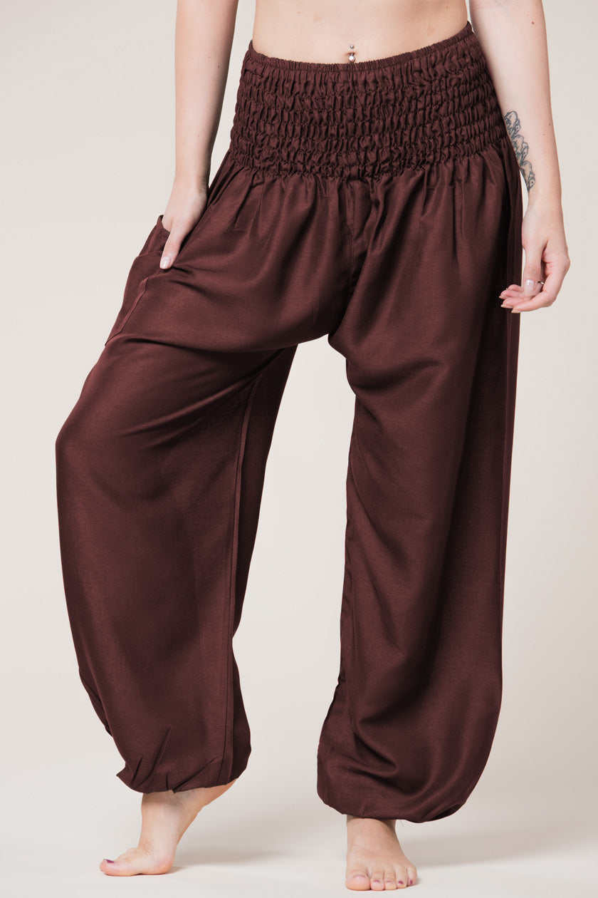 Boho Royal Brown Artisan Haaremihousut - Berry Piper