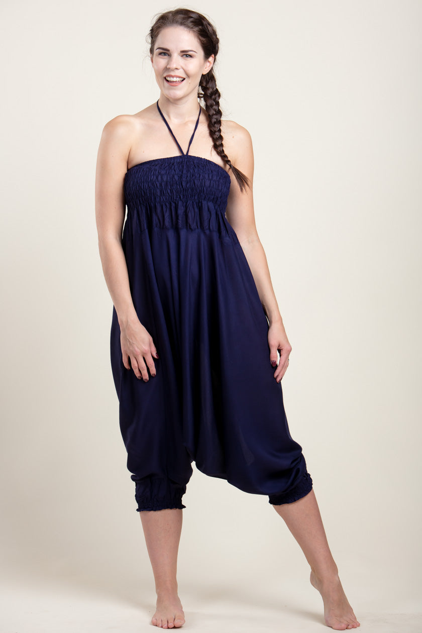Boho Navy Artisan Jumpsuit Haaremihousut - Berry Piper
