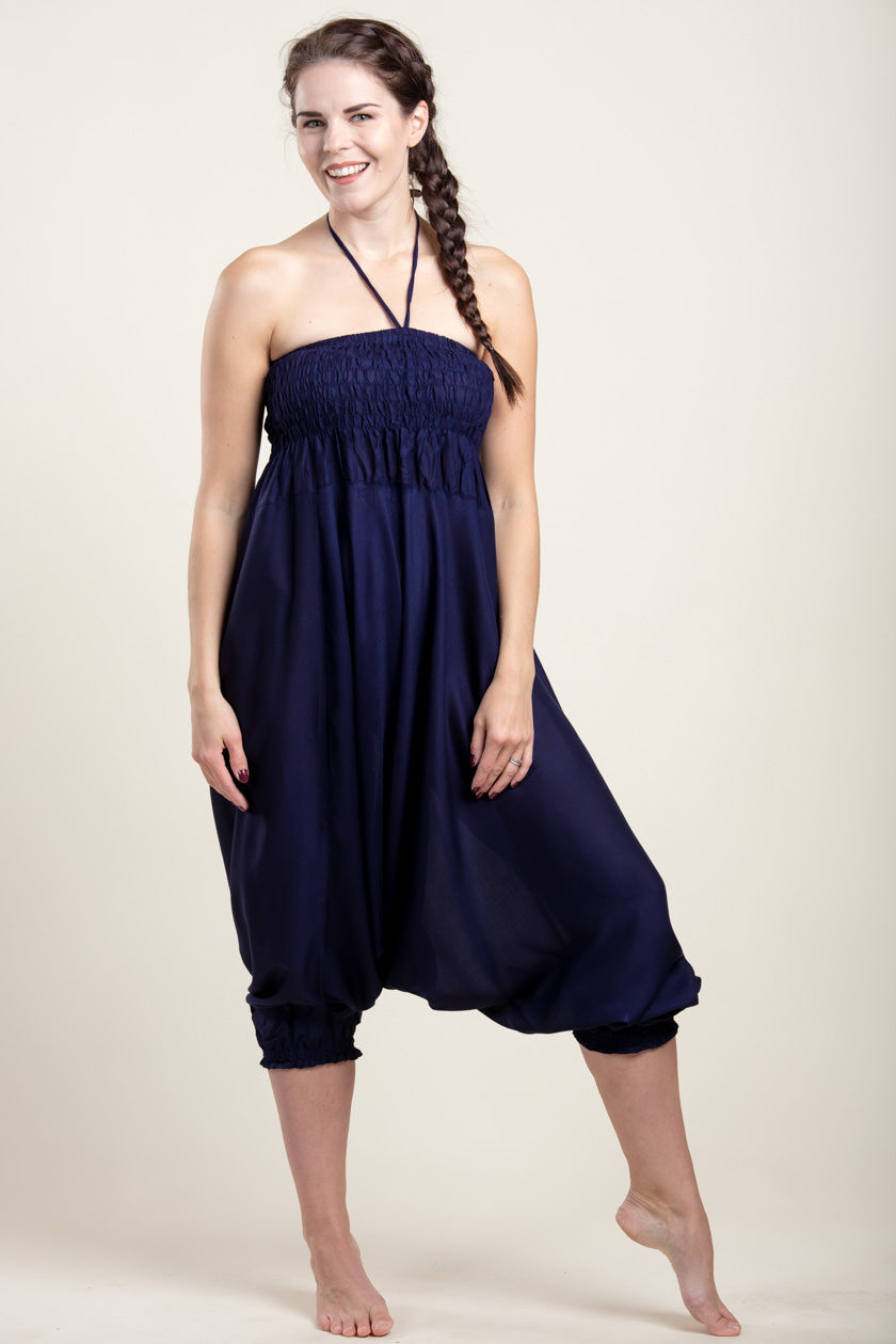 Boho Navy Artisan Jumpsuit Haaremihousut - Berry Piper