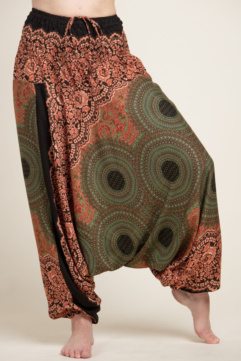 Mandala Olive Artisan Jumpsuit Haaremihousut - Berry Piper