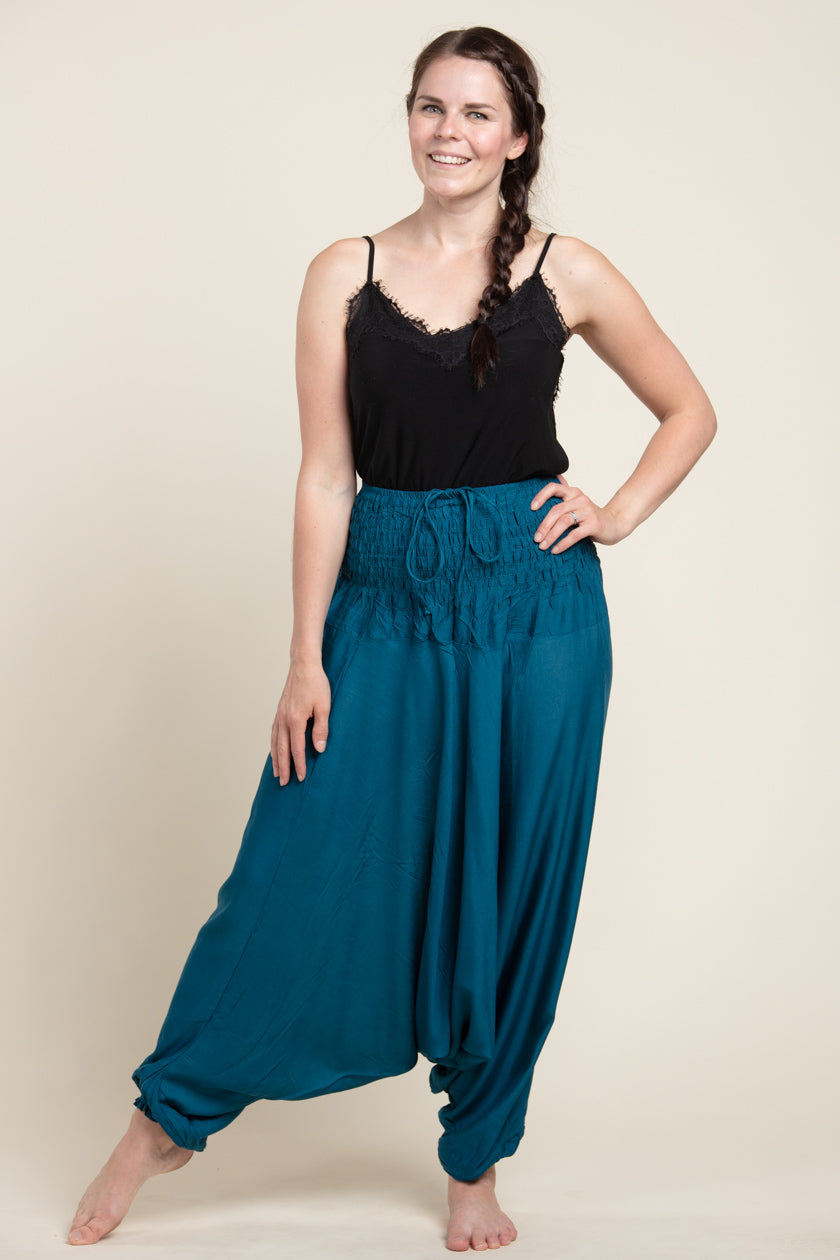 Boho Aqua Artisan Jumpsuit Haaremihousut - Berry Piper