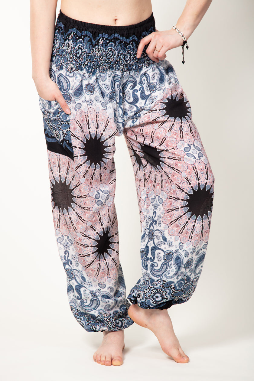 Paisley Mandala Silver Artisan Haaremihousut - Berry Piper