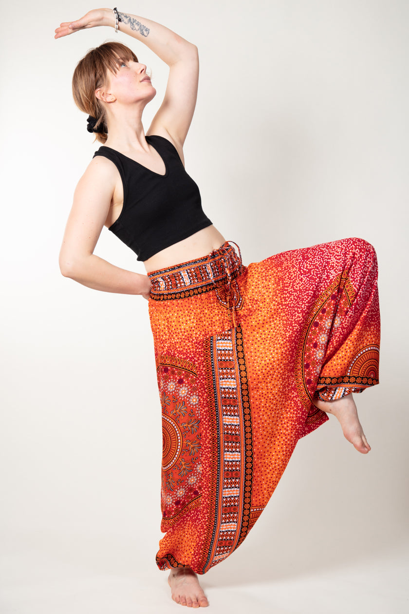 Chakra Orange Artisan Jumpsuit Haaremihousut - Berry Piper