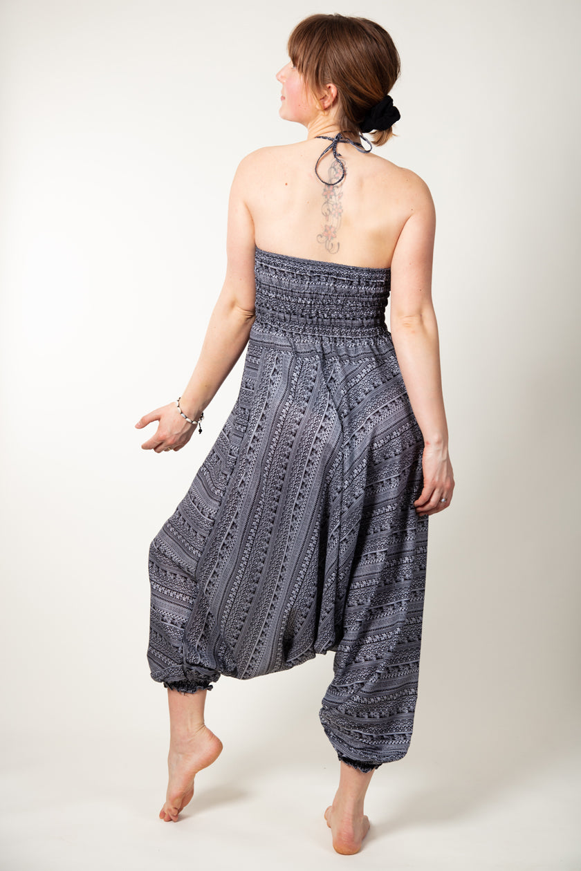 Aztec Gray Artisan Jumpsuit Haaremihousut - Berry Piper