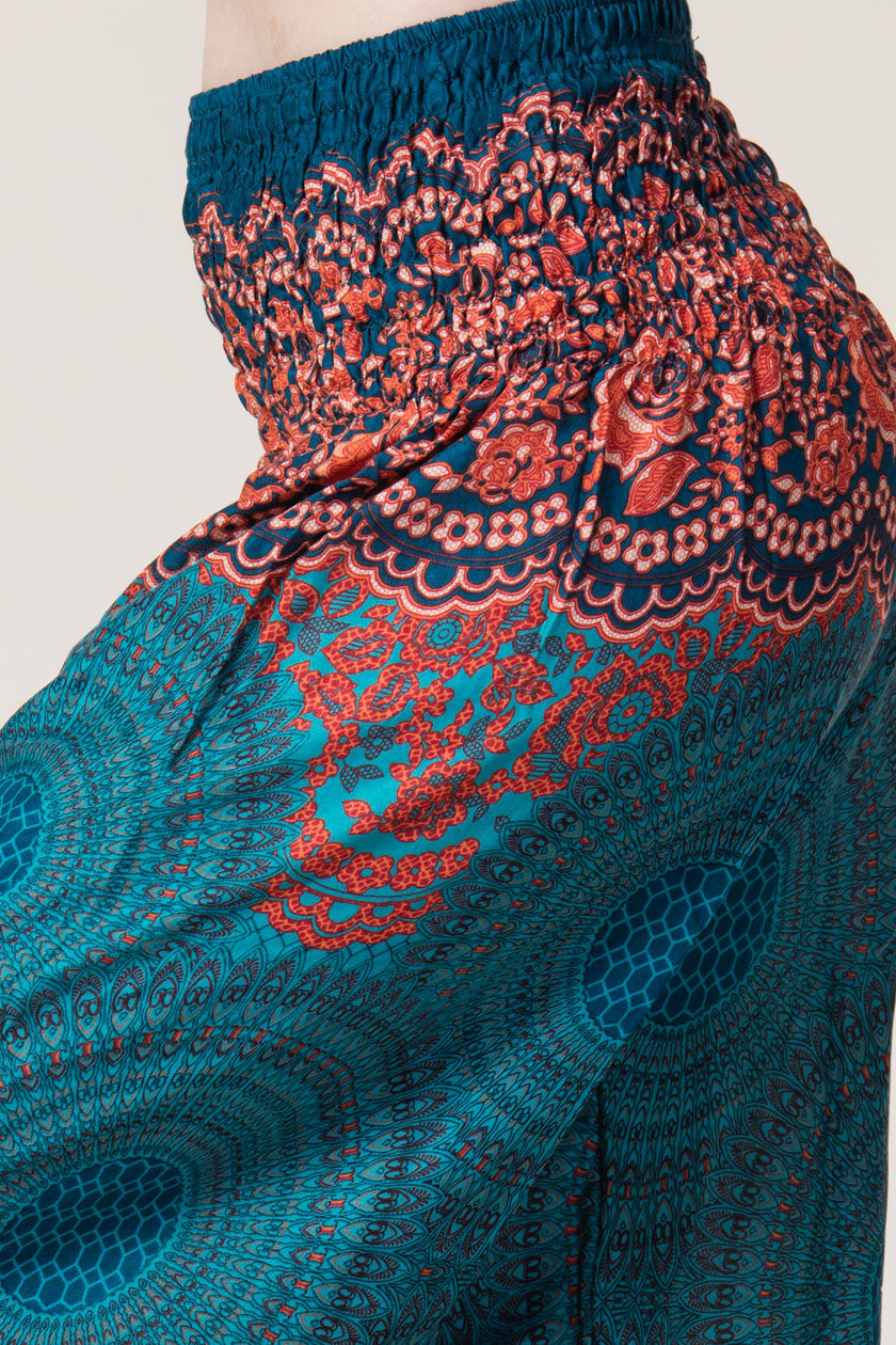 Mandala Teal Artisan Haaremihousut - Berry Piper