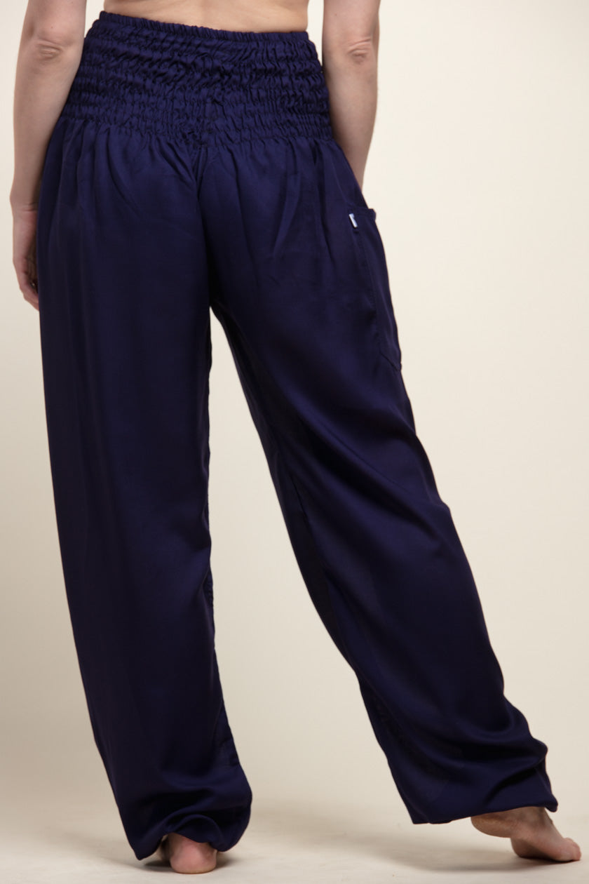 Extended Boho Navy Artisan Haaremihousut - Berry Piper