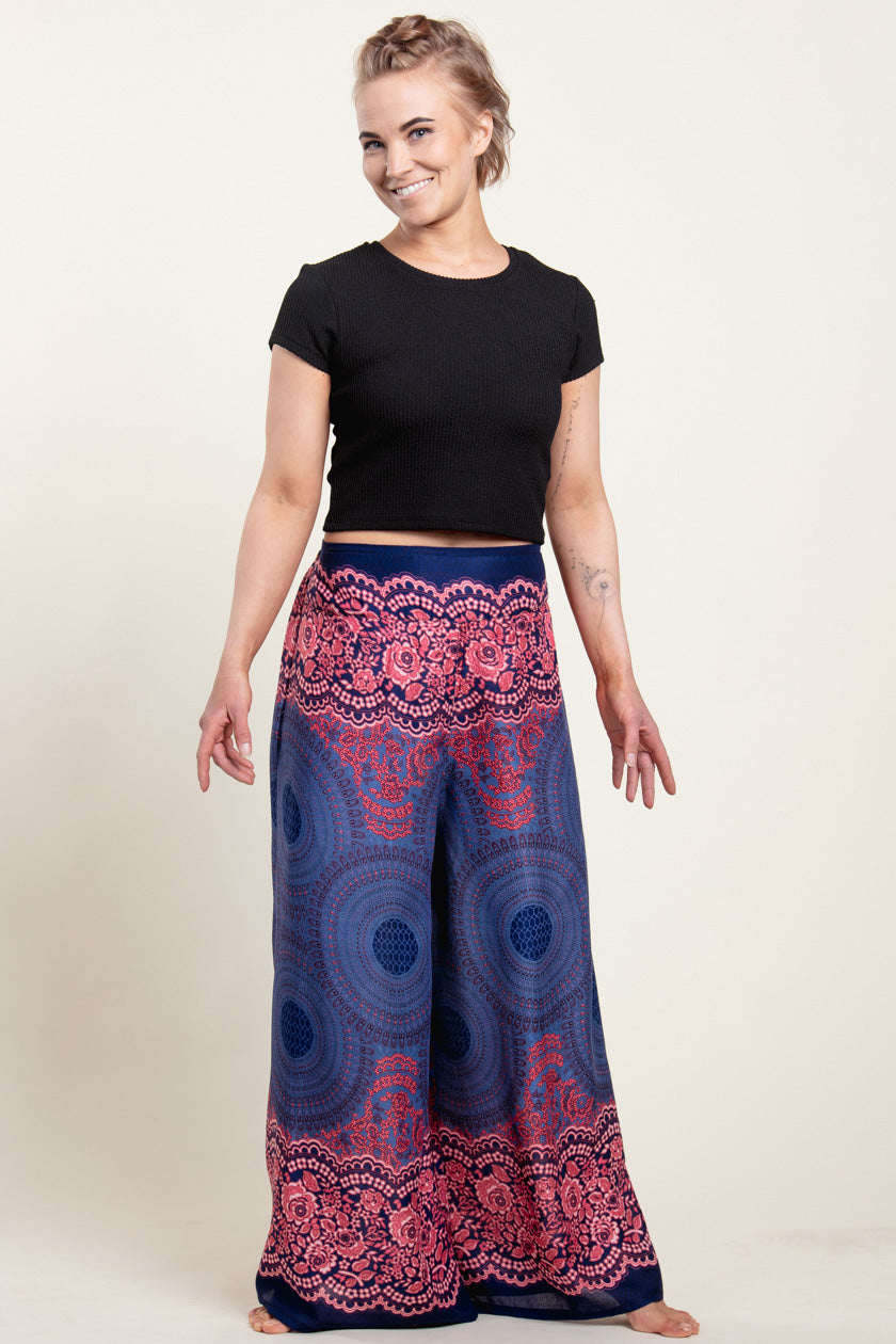 Mandala Blue Artisan Palatsihousut - Berry Piper