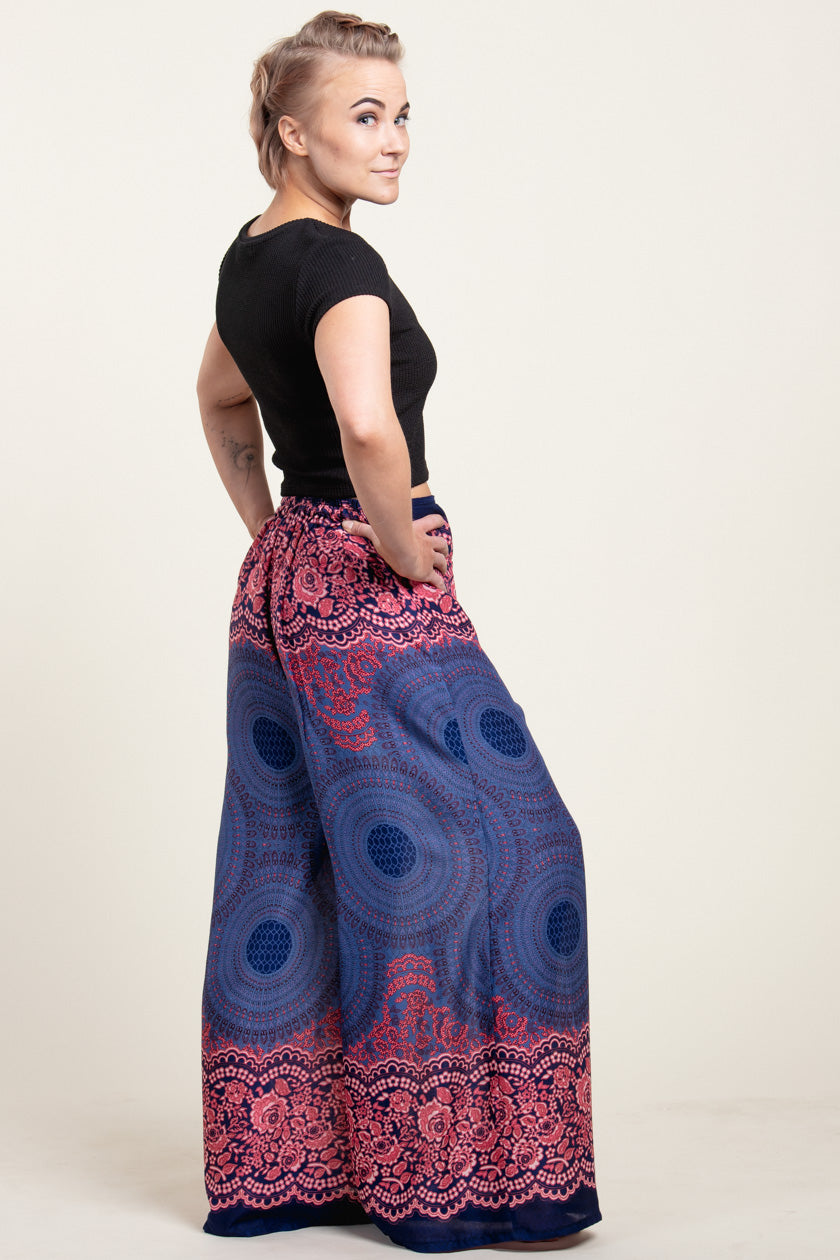 Mandala Blue Artisan Palatsihousut - Berry Piper